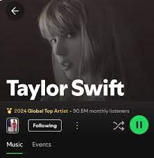 Spotify streams income of tayler swift