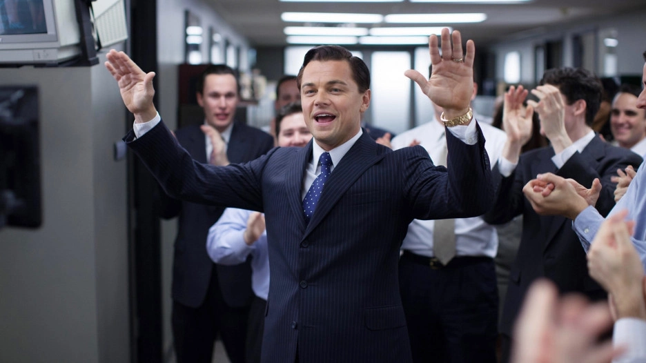 Leonardo DiCaprio in the movie The Wolf of Wall Street (2013)